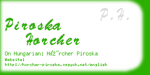 piroska horcher business card